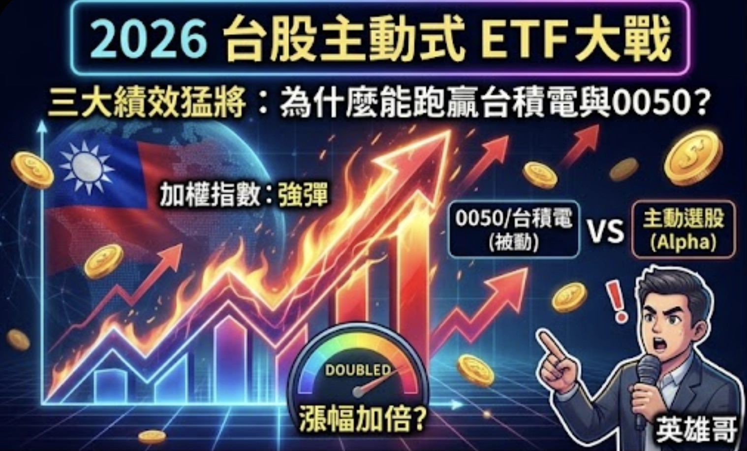 2026年ETF投資全攻略：主動式ETF大爆發與高股息避險指南