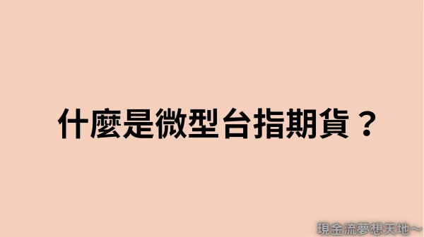 什麼是微型台指期貨