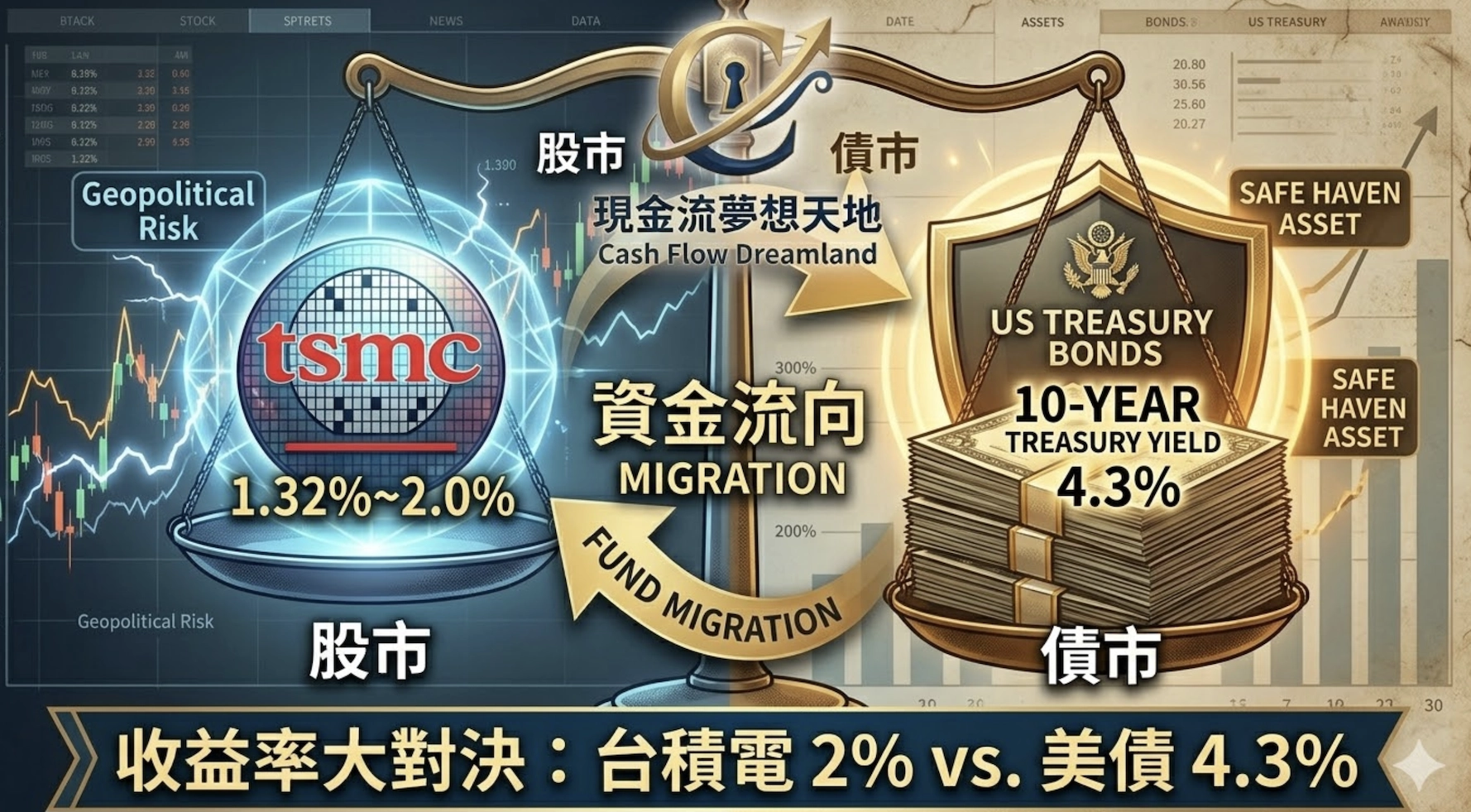 台股 3.3 萬失守,資金大遷徙!為什麼聰明錢正從台積電流向美債?