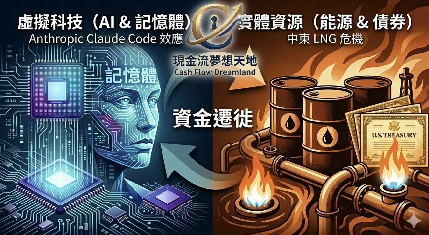 台股跌821點！AI記憶體跌停，資金轉向4.3%美債與塑化避險